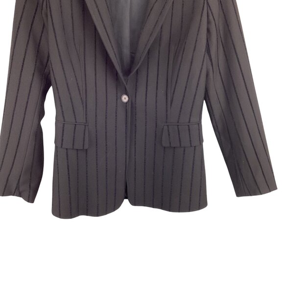 Vertigo Paris Blazer Jacket Size Small Black Velvet Pinstripe Lined‎ - Picture 4 of 8